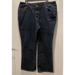 Lane Bryant Plus jeans size 18 dark wash bootcut Genius fit Slim boot stretches